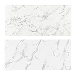 LYSEKIL, panel de pared, Ambos lados efecto mármol blanco / efecto mármol blanco