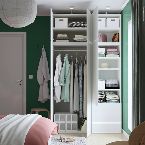 PLATSA, wardrobe with 6 doors+3 drawers 3 of 3 open dialog