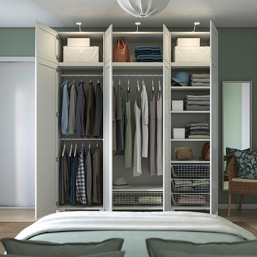 PLATSA, wardrobe with 8 doors 2 of 3 open dialog