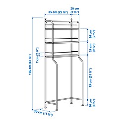 Measurement Illustration - FRÖSJÖN over-the-toilet shelf