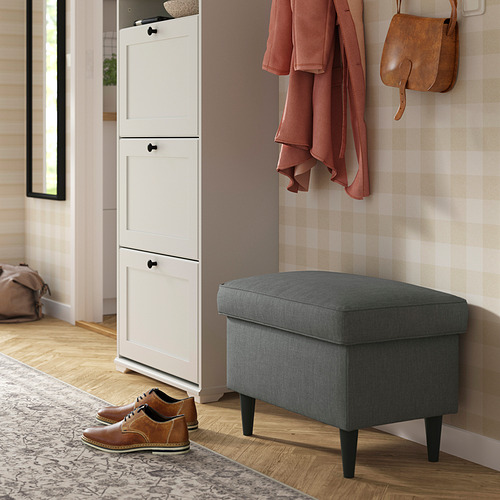STRANDMON, ottoman with storage. 5 of 6 open dialog