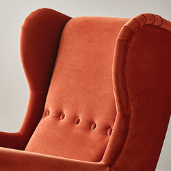 STRANDMON sillón orejero con reposapiés