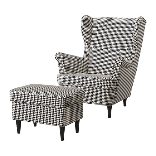 STRANDMON, armchair and ottoman 1 of 6 open dialog