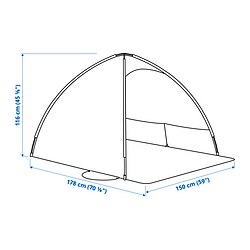 Measurement Illustration - STRANDÖN sun/wind shelter