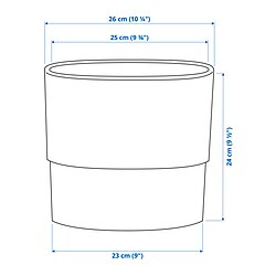 Measurement Illustration - NYPON plant pot