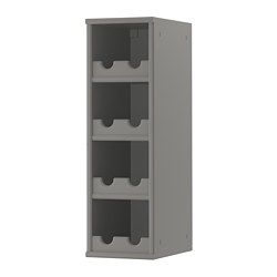 TORNVIKEN, open cabinet, Gray