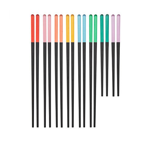 Palillos ÅRFENHAJ en colores variados. Elegantes, festivos, antideslizantes, puntas cuadradas; Perfecto para el aprendizaje de los niños.