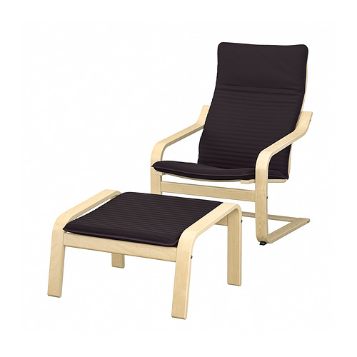 POÄNG, armchair and ottoman 1 of 8 open dialog