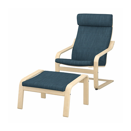 POÄNG, armchair and ottoman 1 of 6 open dialog