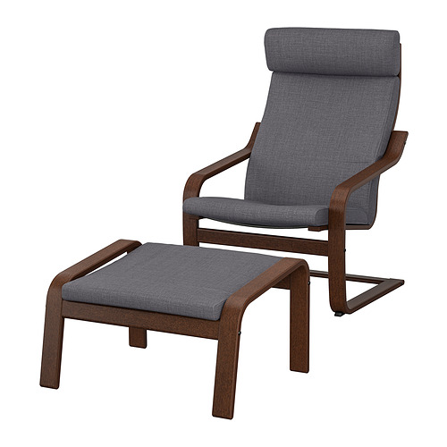 POÄNG, armchair and ottoman 1 of 2 open dialog