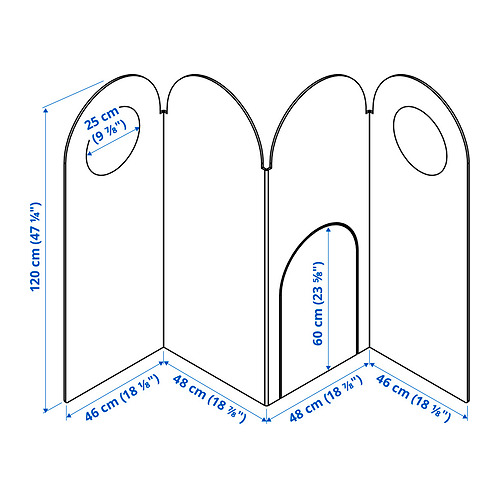 Ilustración con medidas del producto: GREJSIMOJS.