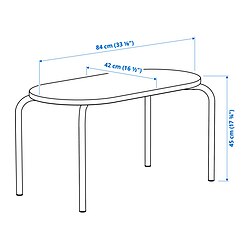 Ilustración de medidas - GREJSIMOJS mesa para niños