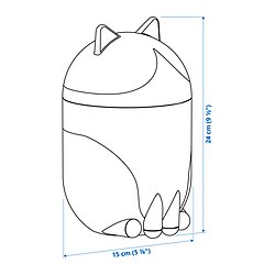 Measurement Illustration - GREJSIMOJS storage with lid