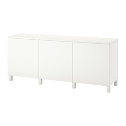 BESTÅ, sideboard with doors , White / Västerviken white