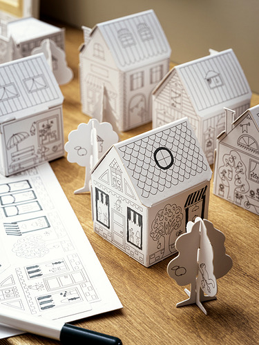 MÅLA, 10-pc cardboard town template set 7 of 12 open dialog
