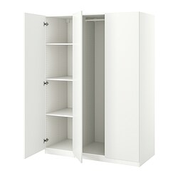 PAX/KAMMARTORP/GULLABERG, wardrobe combination, FORSAND white