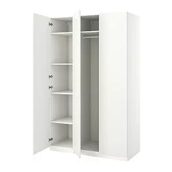 IKEA Mallorca - PAX/FORSAND armario, blanco, 150x60x236 cm