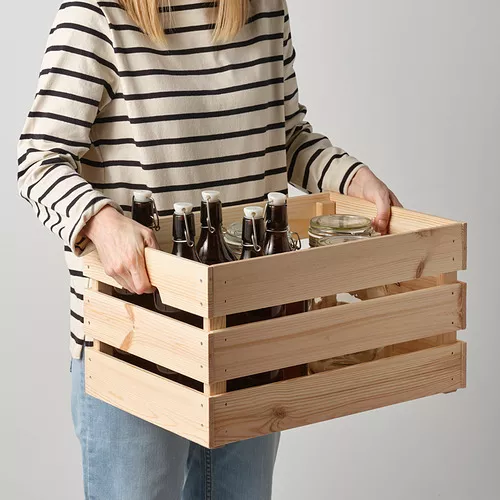 IKEA Mallorca - KNAGGLIG box, pine, 46x31x25 cm