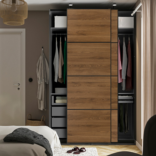 PAX / MEHAMN, wardrobe with sliding doors. 3 of 5 open dialog