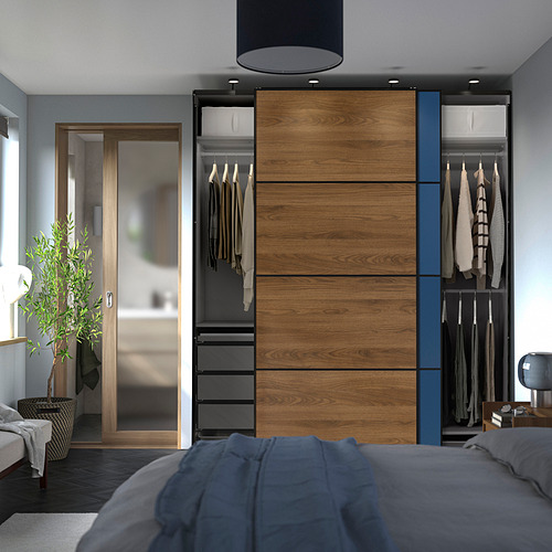 PAX / MEHAMN / AULI, wardrobe with sliding doors. 3 of 5 open dialog