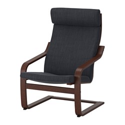 POÄNG, armchair, Hillared anthracite