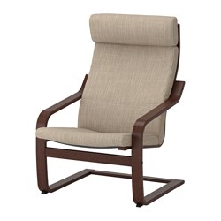 POÄNG, armchair, Hillared beige