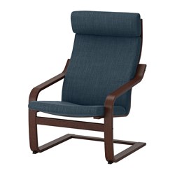 POÄNG, armchair, Hillared dark blue