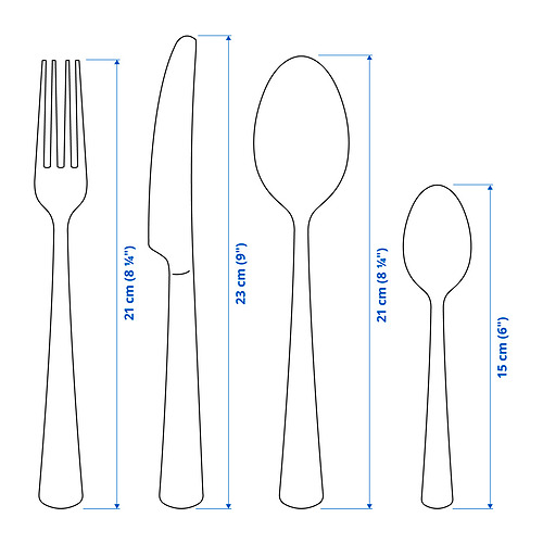 SEDLIG, 24-piece flatware set 6 of 6 open dialog