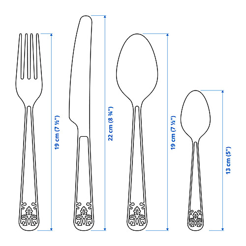 ÄTBART, 24-piece flatware set 6 of 6 open dialog
