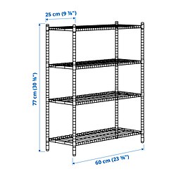 Measurement Illustration - OMAR shelving unit