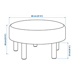 Measurement Illustration - STOCKHOLM 2025 pouffe