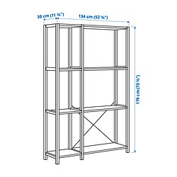 Ilustración de medidas - IVAR estantería
