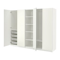 PAX/GULLABERG, wardrobe combination, FORSAND white