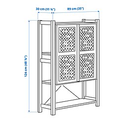 Measurement Illustration - IVAR shelf unit with doors