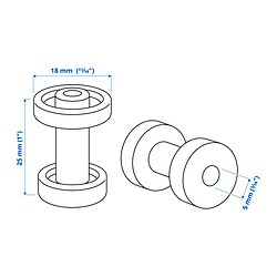 Measurement Illustration - SKRUVSHULT knob