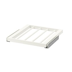KOMPLEMENT, pull-out pants hanger, White