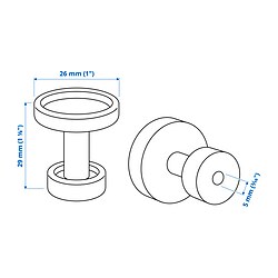 Measurement Illustration - SKRUVSHULT knob