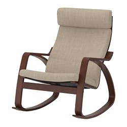 POÄNG, rocking chair, Hillared beige