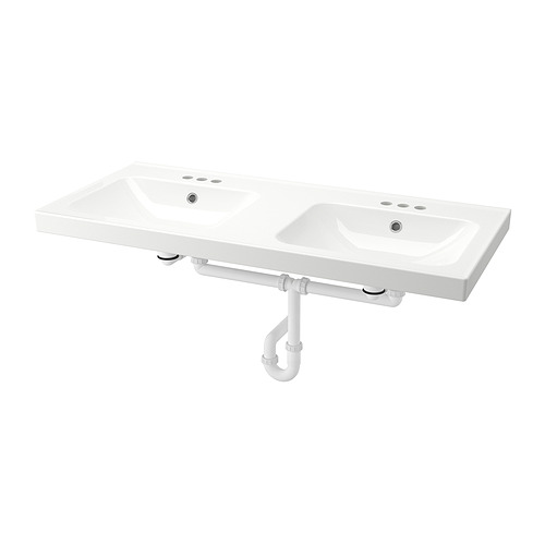 ORRSJÖN, double sink with water trap 1 of 2 open dialog