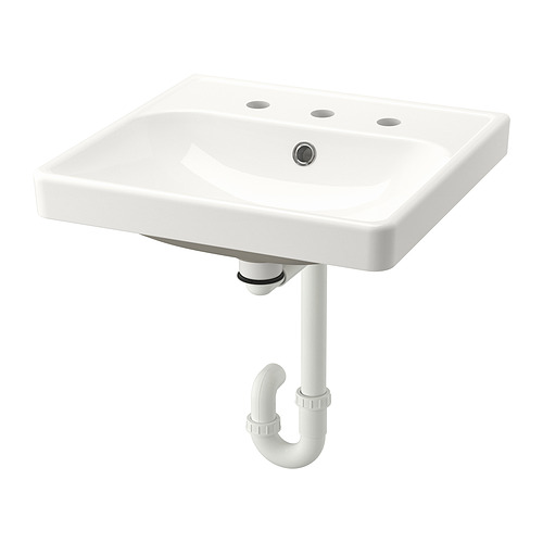 ORRSJÖN, semi-recessed sink with water trap 1 of 3 open dialog