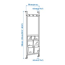 Measurement Illustration - KOMPISHÄNG hanger for door