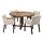 Select colour variation: oak veneer brown stained/black Gunnared beige, 57 1/8 "