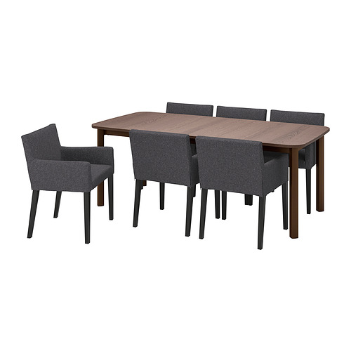 STRANDTORP / MÅRENÄS, table and 6 armchairs 1 of 10 open dialog