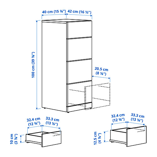 Ilustración con medidas del producto: LASTARE.