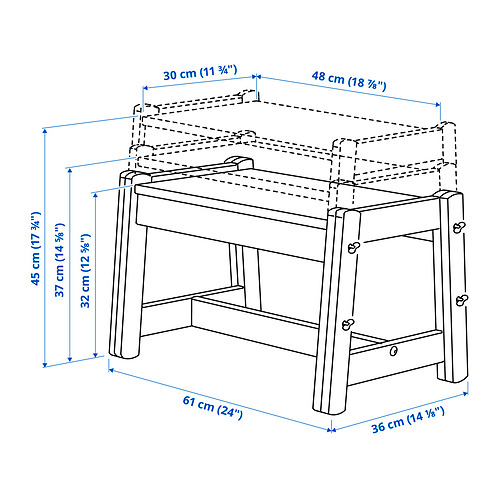Ilustración con medidas del producto: FLISAT.