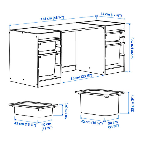 TROFAST, desk with storage boxes. 6 of 7 open dialog