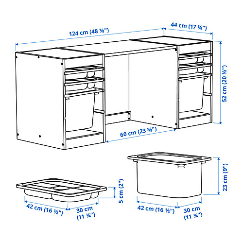 TROFAST, escritorio con cajas/bandejas. 6 de 7 open dialog