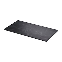 TOLKEN, countertop, Black marble effect / foliated board