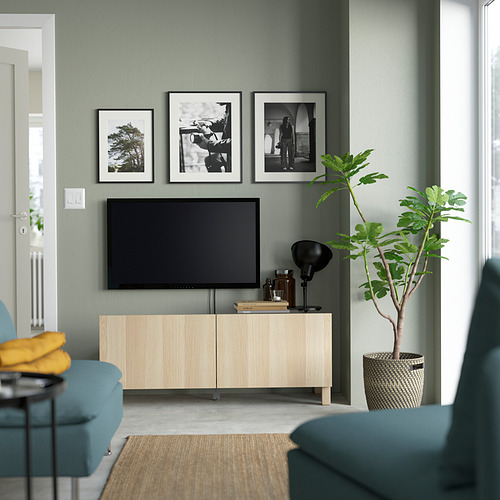 BESTÅ, mueble TV con puertas 3 de 6 open dialog