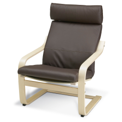 POÄNG, armchair, Glose dark brown
